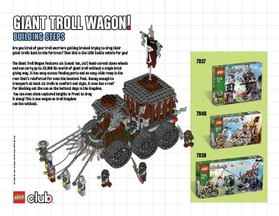 Castle Giant Troll Wagon (7037 + 7040 + 7038)