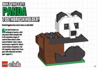 Panda Toothbrush Holder